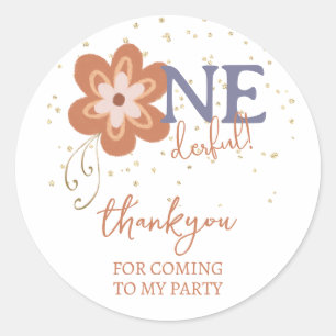 Cute Boho Daisy Hartelijk dank voor uw komst Stick Ronde Sticker