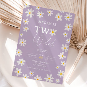 Cute boho daisy rainbow twee wild 2e verjaardag ki kaart
