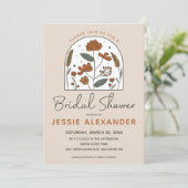 Cute Boho Fleur sauvage Invitation de douche nupti (Debout devant)