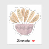 Cute Boho Floral Pastel Paars Sticker (Vel)