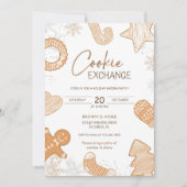 Cute Boho Holiday Cookie Exchange Invitation (Devant)
