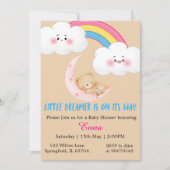 Cute Boho Little Dreamer Baby Shower Invitation  (Devant)