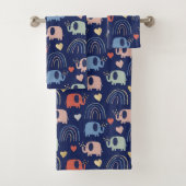 Cute Boho Navy Blue Elephant Motif (En situation)