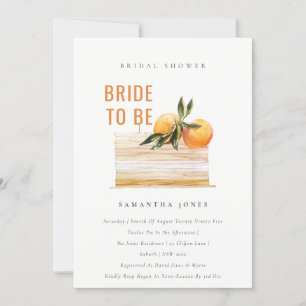 Cute Boho Orange Fruit Fête des mariées Invitation
