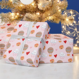 Cute Boho Patroon op Roze Cadeaupapier