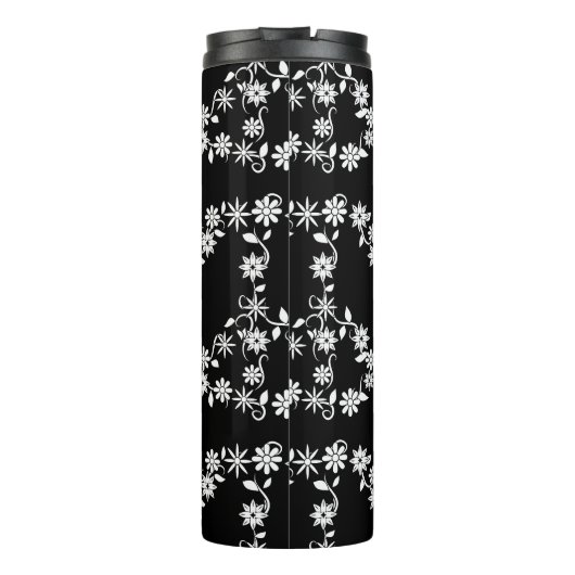 Cute Boho Pattern Peace Symbol Thermosbeker (Achterkant)