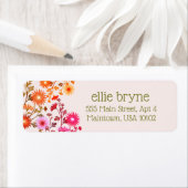 Cute Boho pays rose Étiquette floral (En situation)