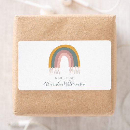 Cute Boho Rainbow a Gift van gepersonaliseerd Etiket (Insitu)