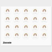 Cute Boho Rainbow a Gift van gepersonaliseerd Ronde Sticker (Vel)