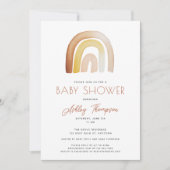 Cute Boho Rainbow Baby shower Invitation Kaart (Voorkant)