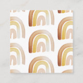 Cute Boho Rainbow Book Request Baby shower Card Informatiekaartje (Achterkant)