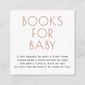 Cute Boho Rainbow Book Request Baby shower Card Informatiekaartje (Voorkant)