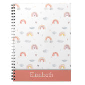 Cute Boho Rainbow en Clouds Notitieboek (Voorkant)