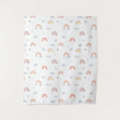 Cute Boho Rainbow en Clouds Wandkleed (Voorkant)