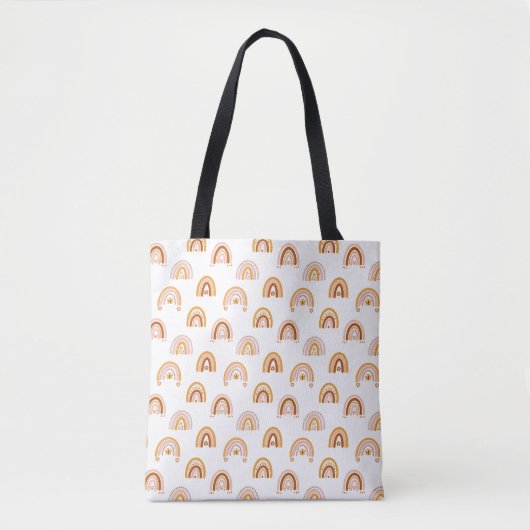Cute Boho Rainbow Pattern Tote Bag (Devant)