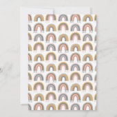 Cute Boho Rainbow Simple Baby shower Kaart (Achterkant)