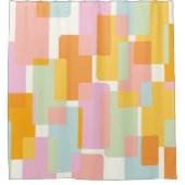 Cute Boho Retro Pastel Geometric Shape Art Douchegordijn (Voorkant)