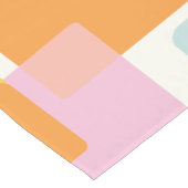 Cute Boho Retro Pastel Geometric Shape Art Korte Tafelloper (Hoek)