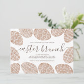 Cute boho Scandi Paasjacht brunch Kaart (Staand voorkant)