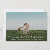 Cute Boho Script Modern Save The Date Card (Voorkant)