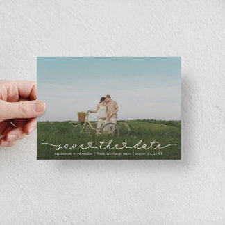 Cute Boho Script Moderne Save-the-Datekaart Save The Date