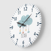 Cute Boho Style Lullabe Nuage Nuage Nuage Horloge  (Angle)