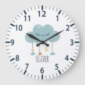 Cute Boho Style Lullabe Nuage Nuage Nuage Horloge  (Recto)