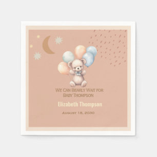 Cute Boho Teddy Bear-Baby shower Servet