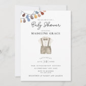 Cute Boho Vêtements garçon Baby shower Invitation (Devant)