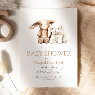Cute Boho Waterverf Fluffy Speelgoed Baby Shower Kaart