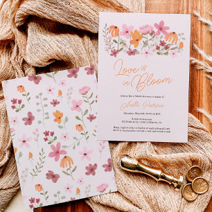 Cute boho weide kleine wilde bloem bruidsmeestersc kaart