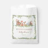 Cute boisé animaux bébé garçon douche sacs de fave (Devant)