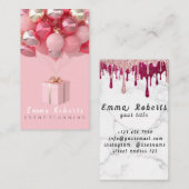 Cute Bokeh en Roos Gold Sequin Event Planner Visitekaartje (Voorkant / Achterkant)