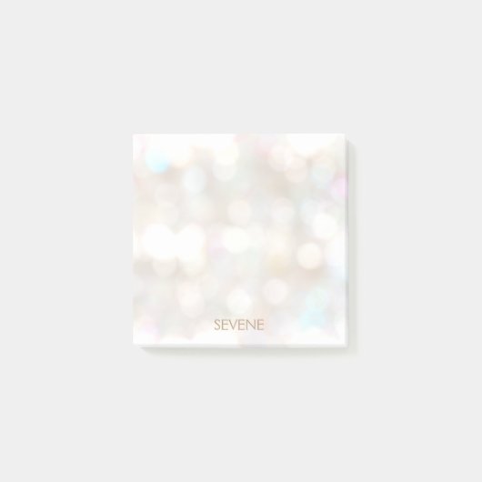 Cute Bokeh Personalized Post-it® Notes (Voorkant)