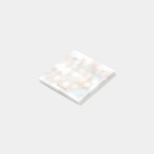 Cute Bokeh Personalized Post-it® Notes (Schuin)