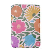 Cute Bold Colorful Flowers Girls Badmat (Voorkant Verticaal)
