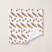 Cute bonbons d'aquarelle Halloween (Gant de toilette)