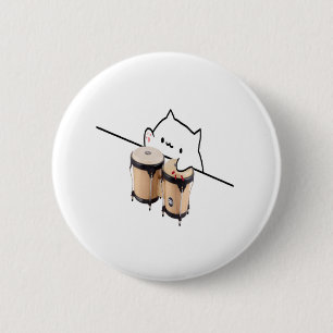 Cute Bongo Cat meme Ronde Button 5,7 Cm