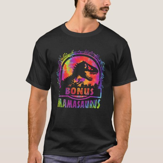 Cute Bonus Mama Saurus Rex Mamasaurus Stepmom Moth T-shirt (Voorkant)