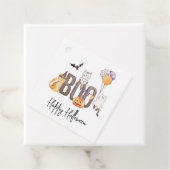 Cute Boo Happy Halloween Cats Ghosts Pumpkin Kind Bedankjes Labels (In situ)