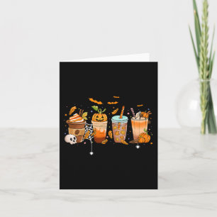 Cute Boo latte Coffee Halloween Spooky Season Herf Kaart