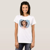 Cute Book Lover Custom Photo T-Shirt (Devant entier)