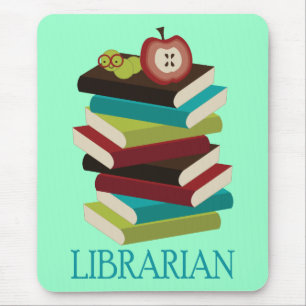 Cute Book Stack Librarian Gift Muismat