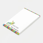 Cute Bookworm, een notitie van leraar, gepersonali Post-it® Notes (Schuin)