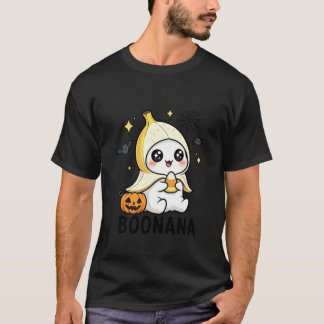 Cute Boonana Ghost Banana Funny Halloween Costume T-shirt