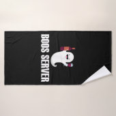 Cute Boos Server Bartender Waitress Halloween Badhanddoek (Badhanddoek)