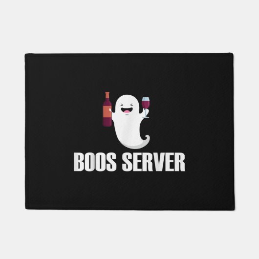 Cute Boos Server Bartender Waitress Halloween Deurmat (Voorkant)