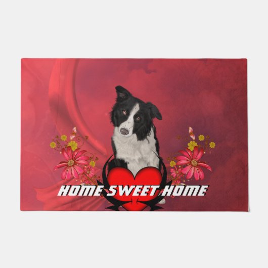 Cute border collie deurmat (Voorkant)