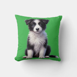 Cute Border Collie Puppy Kussen
