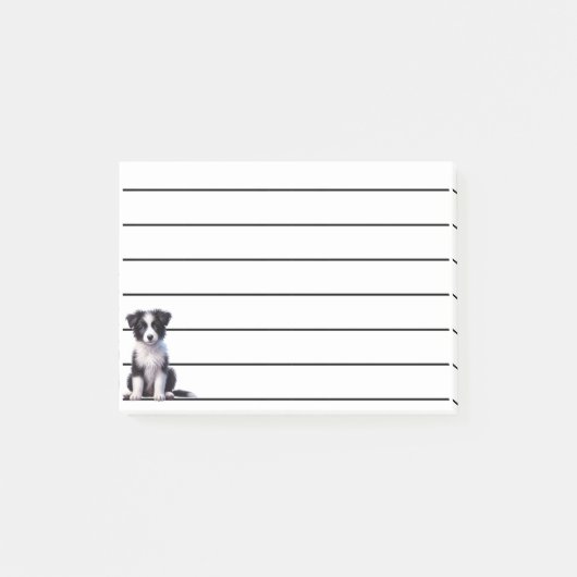 Cute Border Collie Puppy Post-it® Notes (Voorkant)